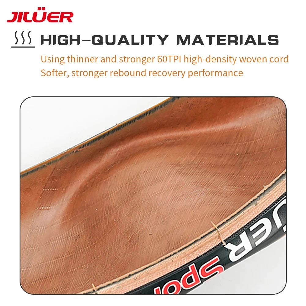 JILUER Road Bike Tyre 700x25c 700x28c Folding Bike Ultra Light Tire 20x1.35 Advanced 60TBI Wear-resistant Tyre Bike Accessories