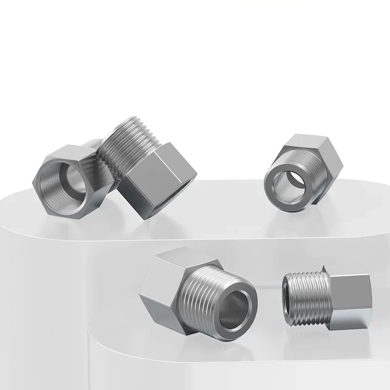 Reducing Bushing Male Female Thread Converter for Welded Pipe Line Stainless Steel Thickened 1/8 1/4 3/8 1/2 Union Fitting
