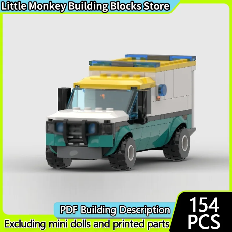 Urban Rescue Vehicles Model MOC Building Bricks Ambulance Car Modular Technology Children Holiday Gifts Assemble Toys Suit
