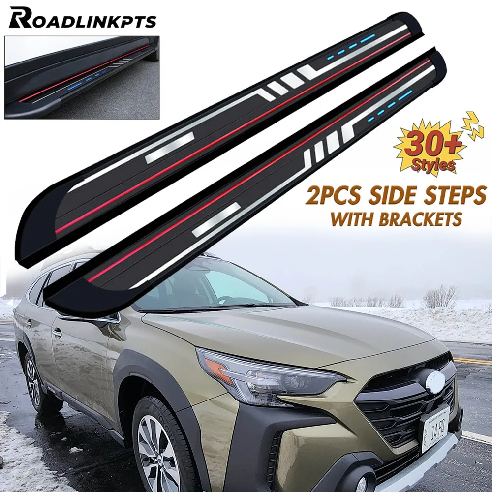 

2 шт., алюминиевые фиксированные боковые ступеньки шириной 3,9 дюйма, подходят для Subaru Outback 2022-2025, подножки Nerf Bars, рельсы, ступеньки, педали