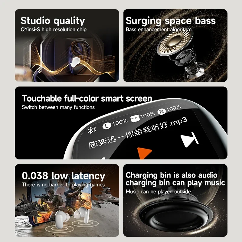 EARDECO TWS سماعات بلوتوث لاسلكية سماعات أذن رياضية سماعة بلوتوث مع ميكروفون ساعة توقيت على مدار الساعة سمّاعات بلوتوث