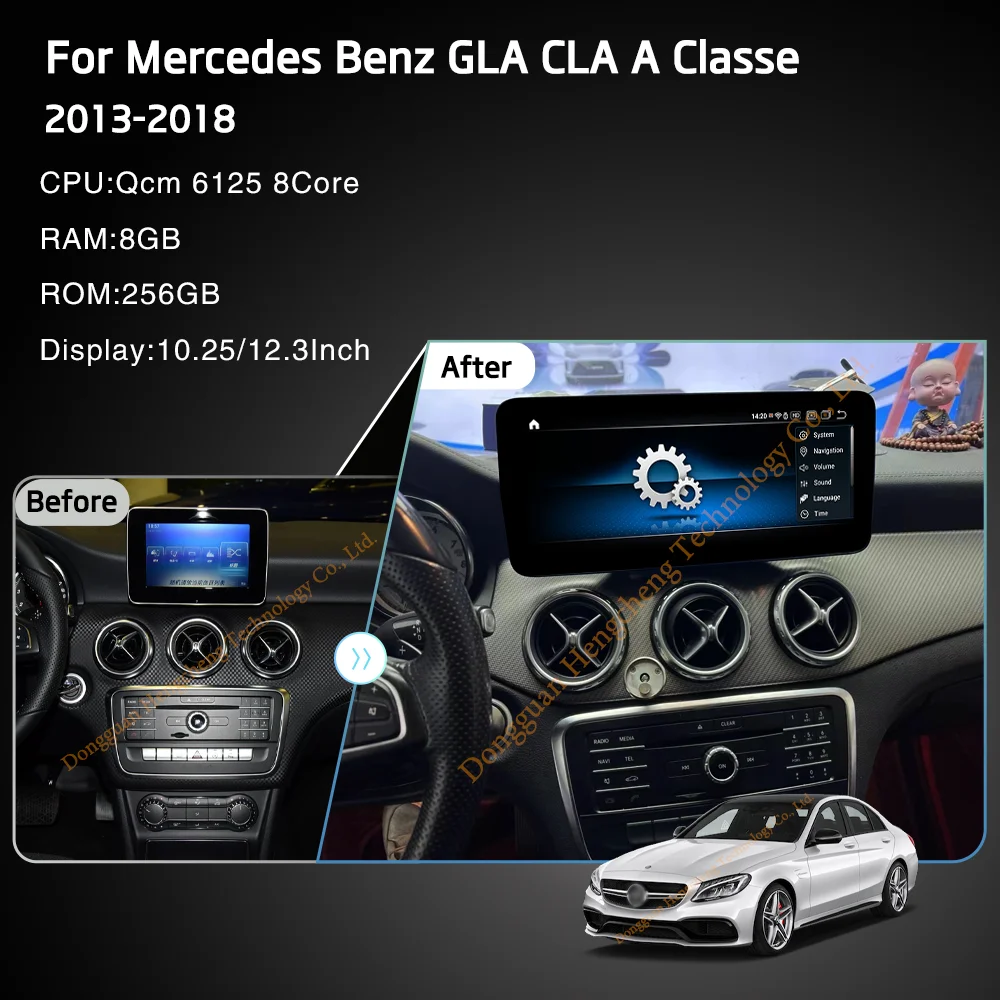 10.25/12.3Inch Android13 For Mercedes Benz GLA CLA A Class 2013-2018 GPS Navigation CarPlay 4G 360Camera Car Multimedia Player