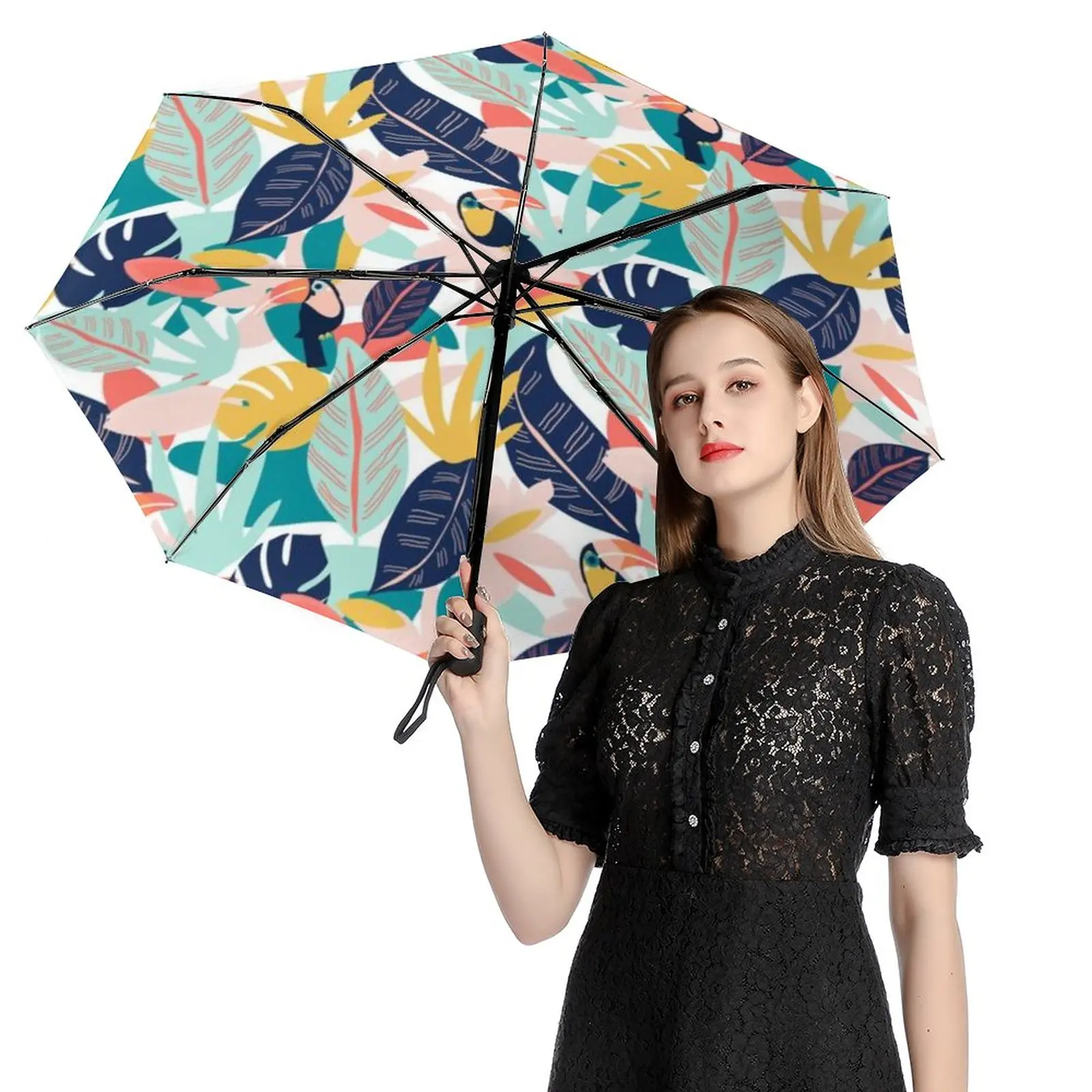 

Automatic Umbrella Rain Sun Rain Anti Uv Windproof Beach Umbrella Girl Parasol Folding Parasol Umbrellas Rain Women Portable118