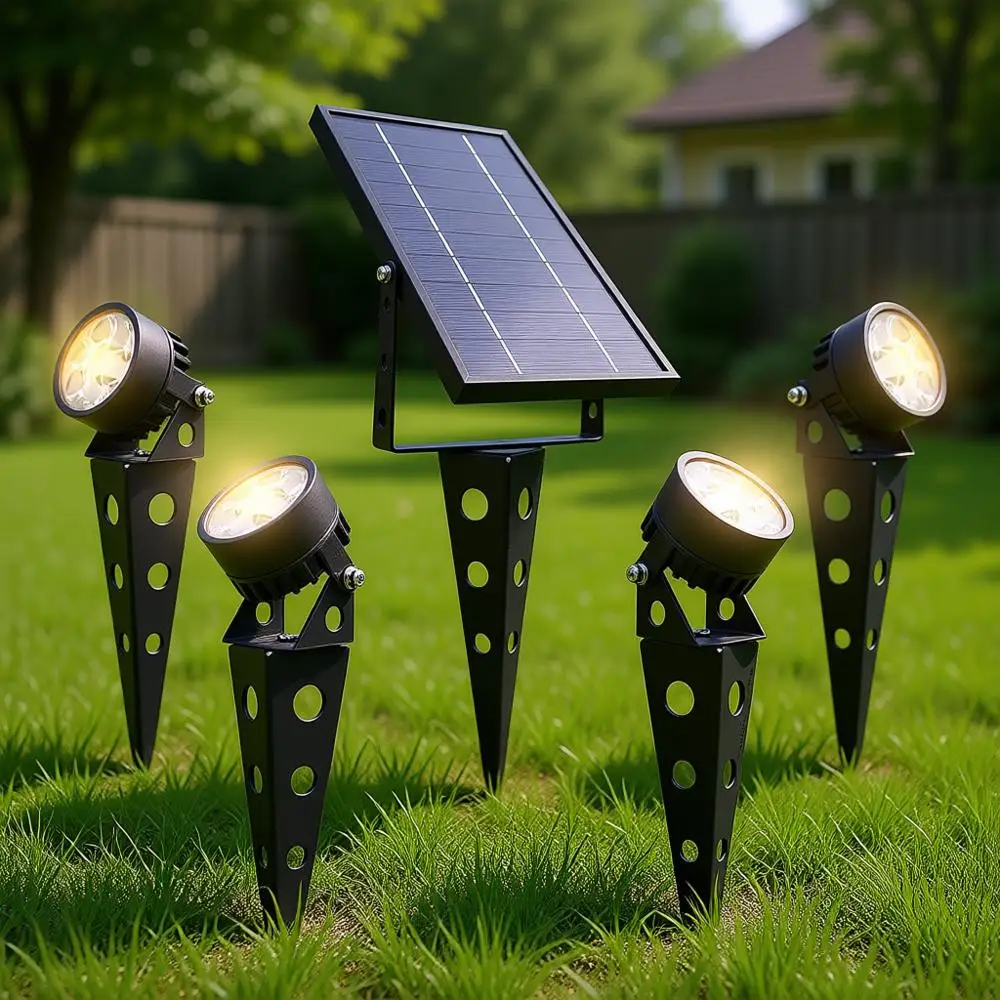 

Уличный прожектор 50X 4PK, светильник для сада и двора, IP65 водонепроницаемый, теплый белый свет LED, черная отделка