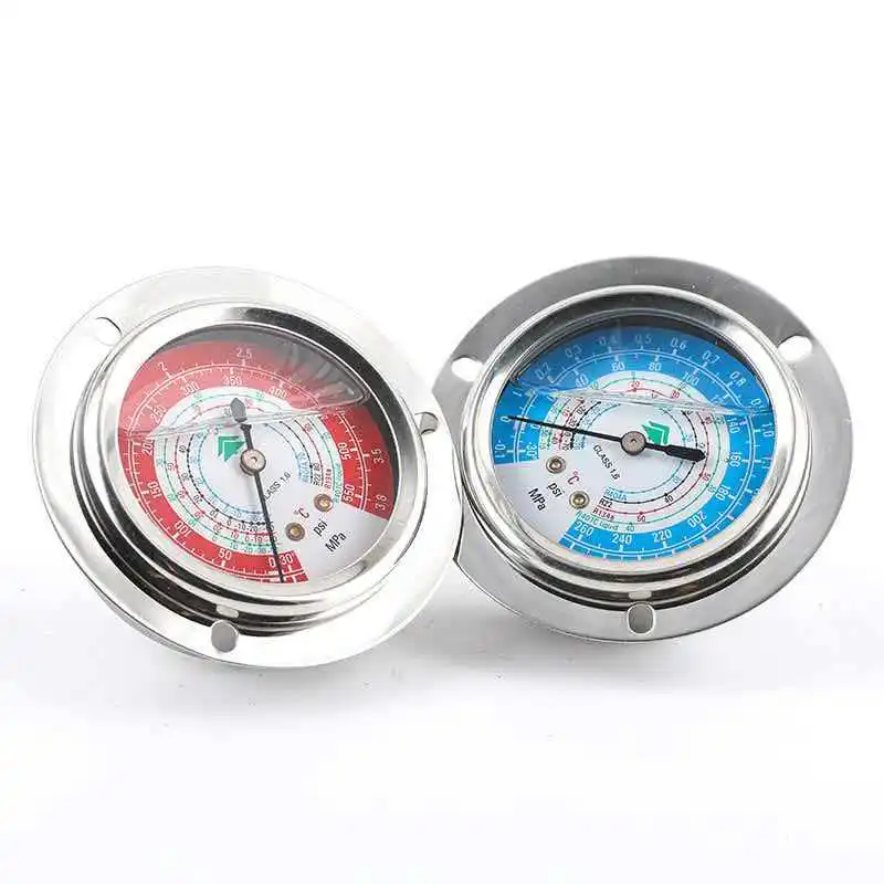 Hongsen HS-OG-1.8/3.8 Cold Storage Unit Oil Gauge High and Low Pressure Gauge Oil Filling Pressure Gauge Axial Gauge Hydraulic G