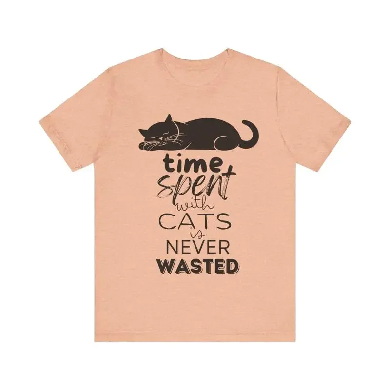 Purrfect Moments T Shirt 'Time Spent with Cats is Never Wasted' Jersey