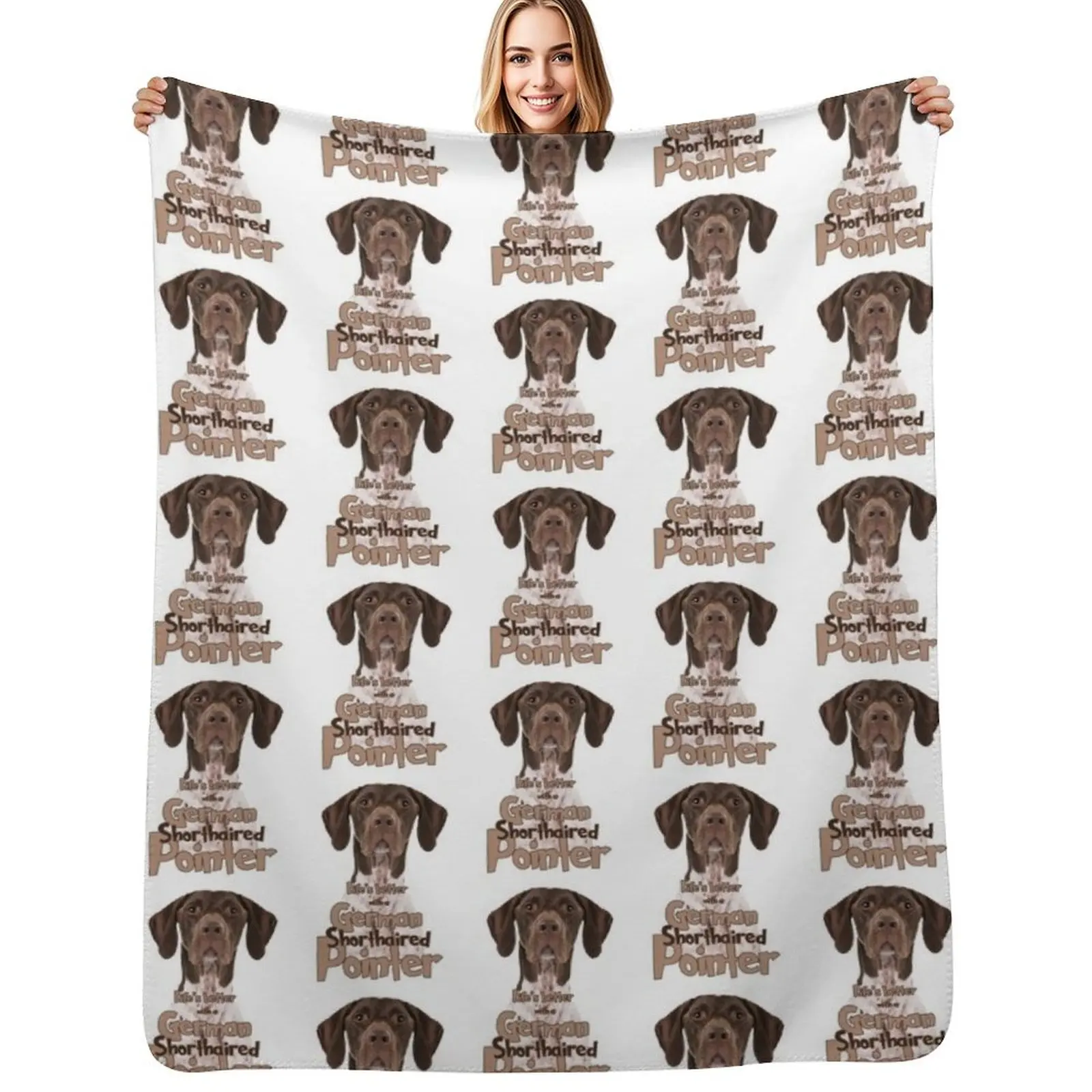 Lifes better with a German Shorthaired Pointe! Especially for GSP owners! Throw Blanket decorative Beach Blankets