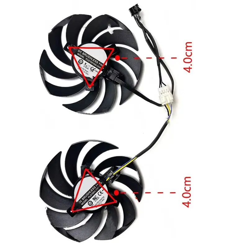 For RTX4070 4070S 4070ti 4070S VENTUS 2X Graphics Card Fans 2 fan/Set Cooling fans