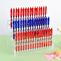 Pen Holder Stationery Store Display Stand Multi-Layer Ladder Acrylic Jack Table Ballpoint Pen Organizer School Office Supplies