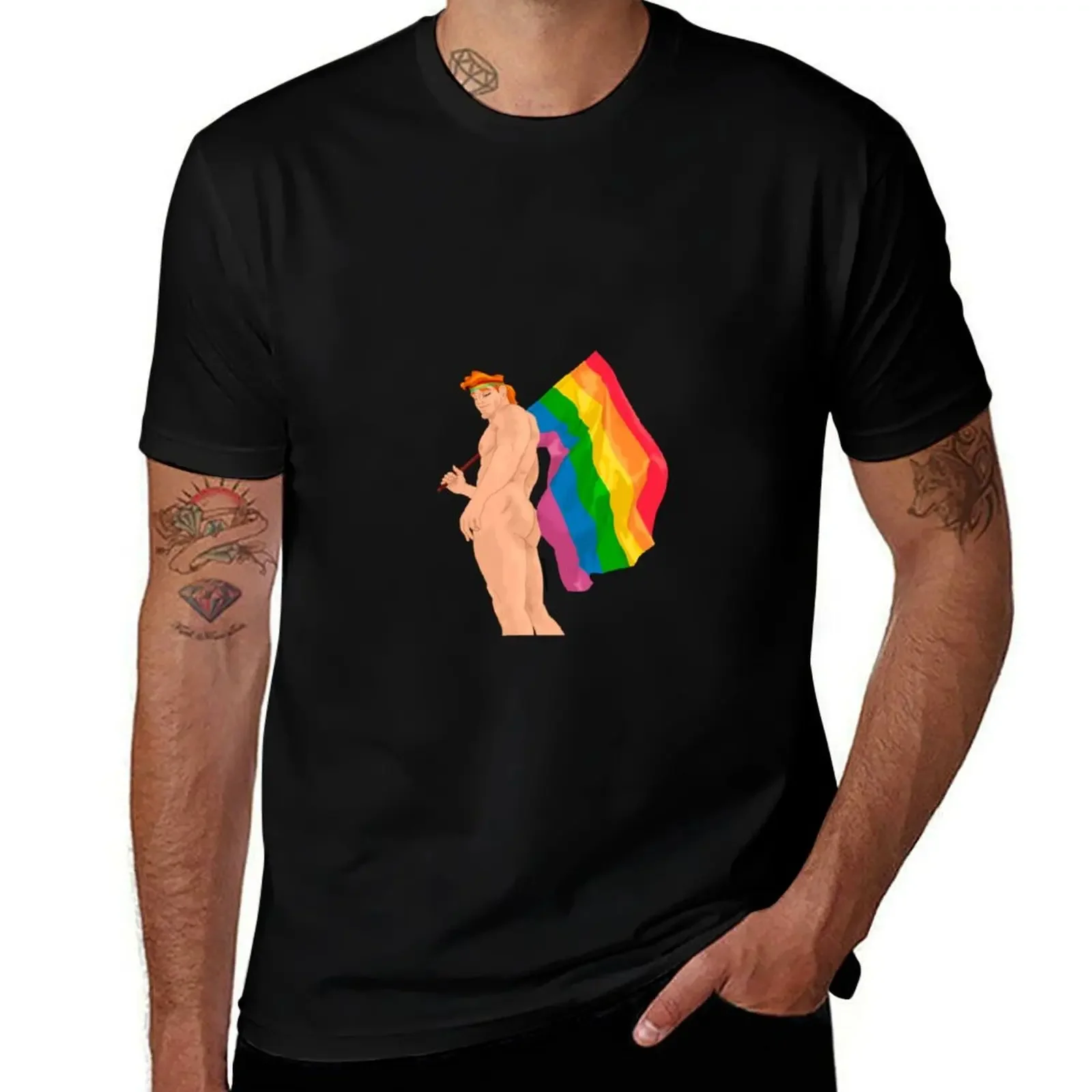 Hercules - LGBTQIA Pride T-Shirt blue archive vintage anime shirt man t shirt mens fashion