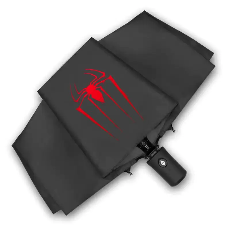 Marvel Spiderman cool creative cartoon pattern fashionable and personalized foldable portable umbrella for both sun and rain