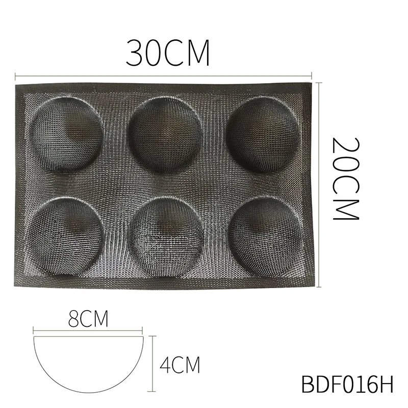 Bluedrop Silicone Bread Form Small Oven Bread Mold Food Grade Perforated Fiberglass Hamburger Sandwich Hot Dog Baking Sheet