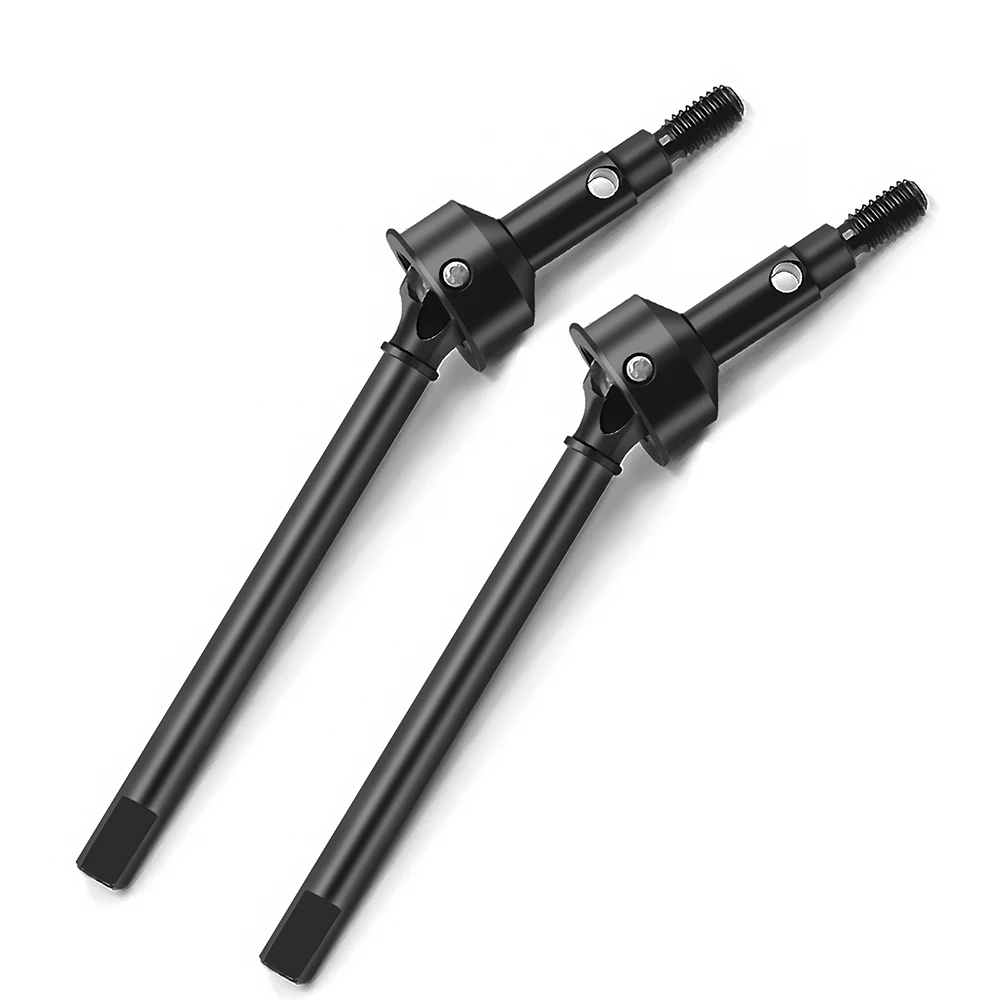 MIBIDAO 2Pcs Steel Front / Rear Axle CVD Drive Shaft for TRX-4M Bronco Defender 1/18 RC Crawler Car Model Upgrade Parts