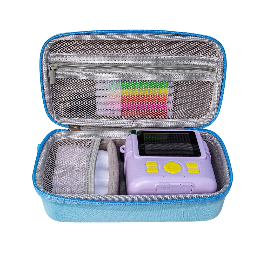 

Kids Camera Case EVA Instant Print Camera Carrying Case Shockproof Portable Storage Bag with Mesh Pocket for Camera Accessories