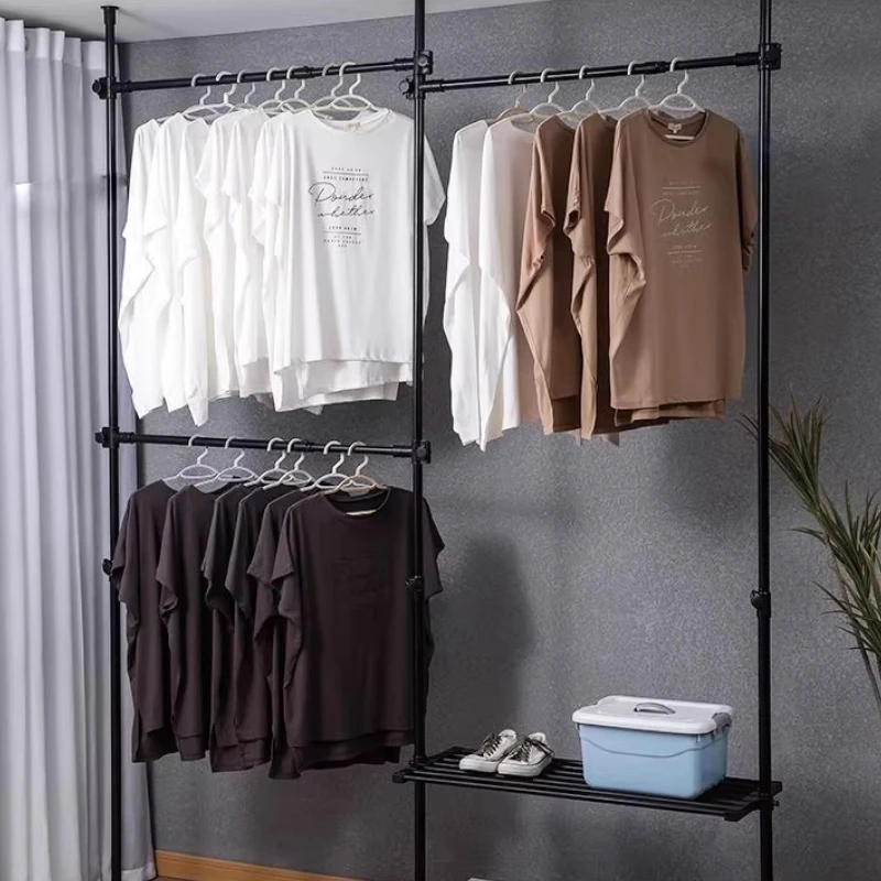 

Non Perforated Clothes Drying Rack Adjustable Height Retractable Cloth Hanger Simple Large Laundry Drying Rack Storage Accessory