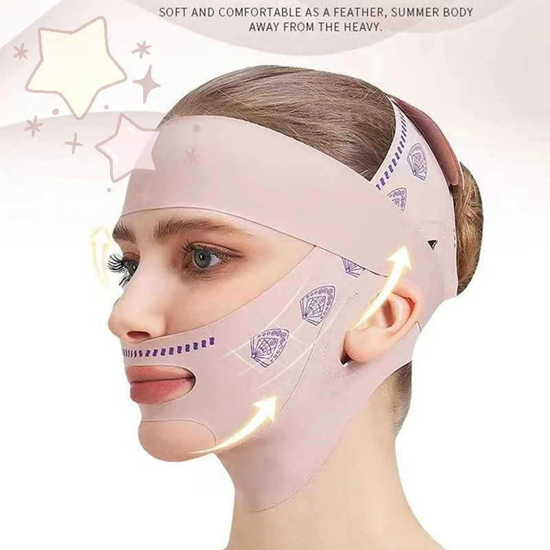 مزدوجة الذقن الوجه التخسيس ضمادة رفع حزام الخامس خط حزام المشدود قناع الوجه أداة العناية بالبشرة #4