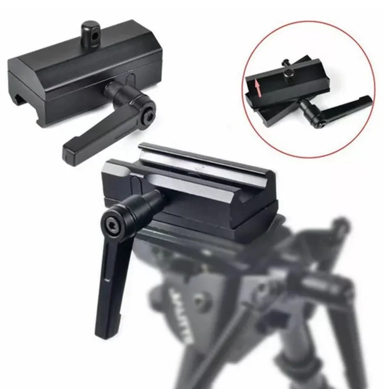 Quick Detach Harris Bipod QD Mount Adapter RBA-1 Rotating Quard Rail Hunting Bipods for 20mm Picatinny Rail Mount Accessory