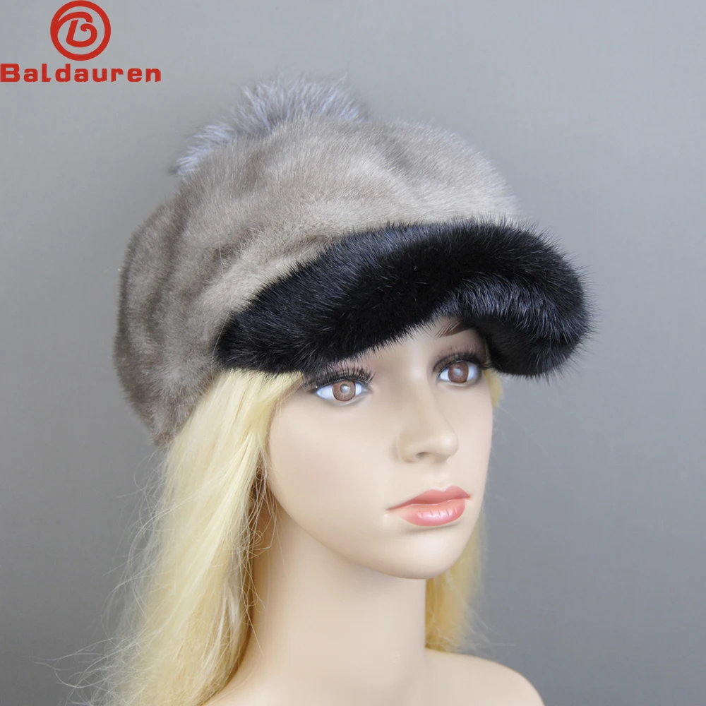 

Real Mink Hat Beanies For Women Luxury Real Mink Fur Hat Fashion 2025 New Winter Keep Warm 100% Genuine Fur Russian Female Hat