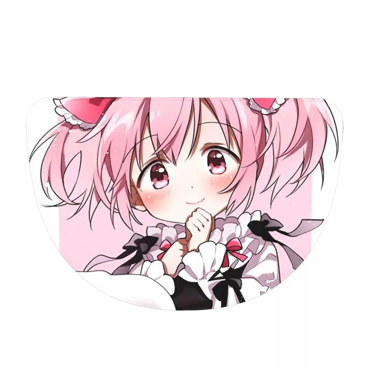 Puella Magi Madoka Magica Soft Flannel Half Round Doormat Non Slip Bathroom Mat Absorbent Floor Carpet for Garage