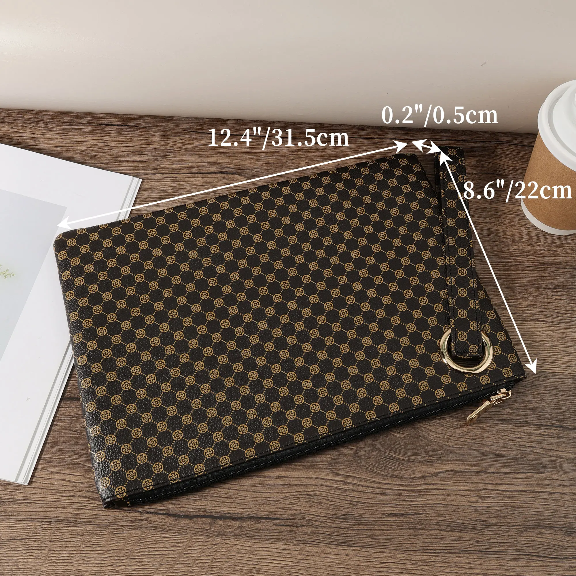 กระเป๋าสตางค์ใส่เหรียญใส่เหรียญทันสมัยกระเป๋าหนัง PU อเนกประสงค์มีซิปและลิปสติกกระเป๋าถือ