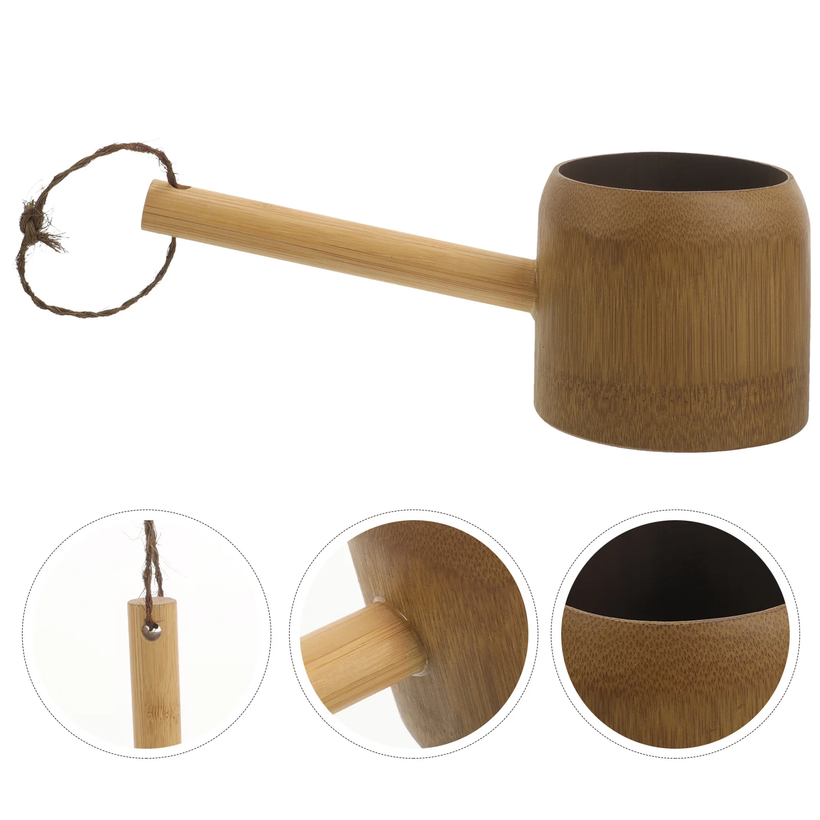 

Bath Water Ladle Bamboo Short Handle Shower Scoop Bath Rinse Cup Practical Bathroom Water Pourer Dipper Tool Rinse Cup