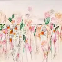 Transfrontalier printemps été nouveau doux et épicé Sle imprimé fleuri sangle a-ligne jupe Dr Ele taille Polyester tricoté Dr