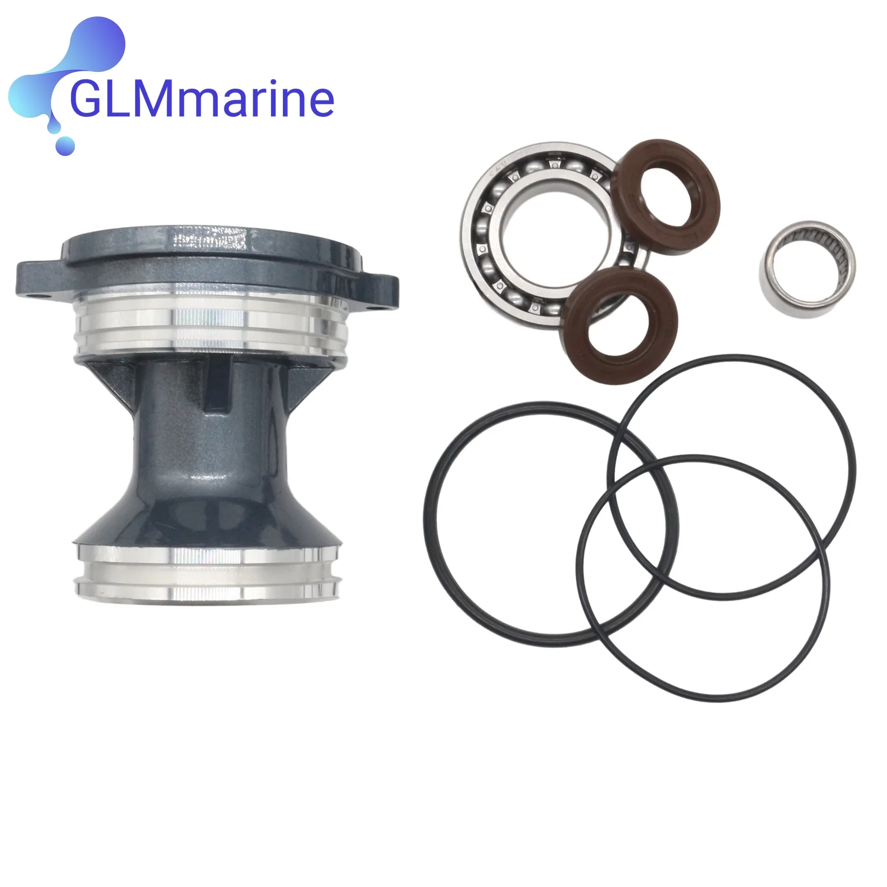 Outboard Gearbox Cover 61N-45361-01-4D + Bearings + Oil Seal for Yamaha 2T/4T 25 30 HP Engines 93101-20M07 93210-65M50 61N-45571