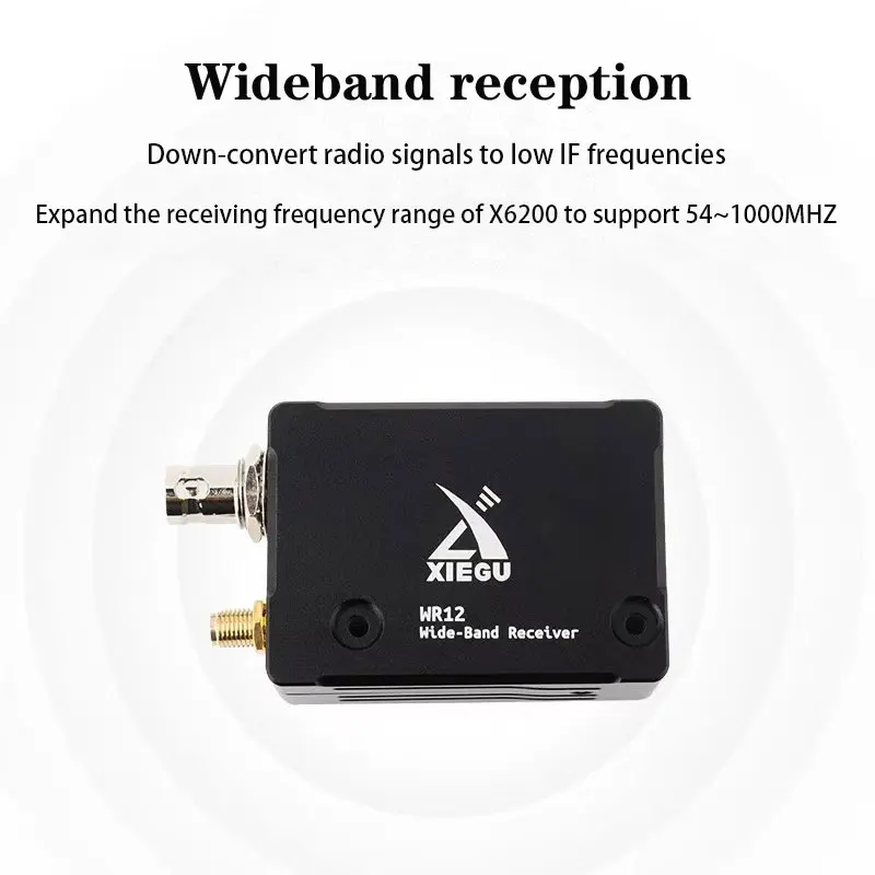 XIEGU WR12 استقبال النطاق العريض 54-1000 ميجا هرتز X6200 وحدة توسيع راديو الموجات القصيرة