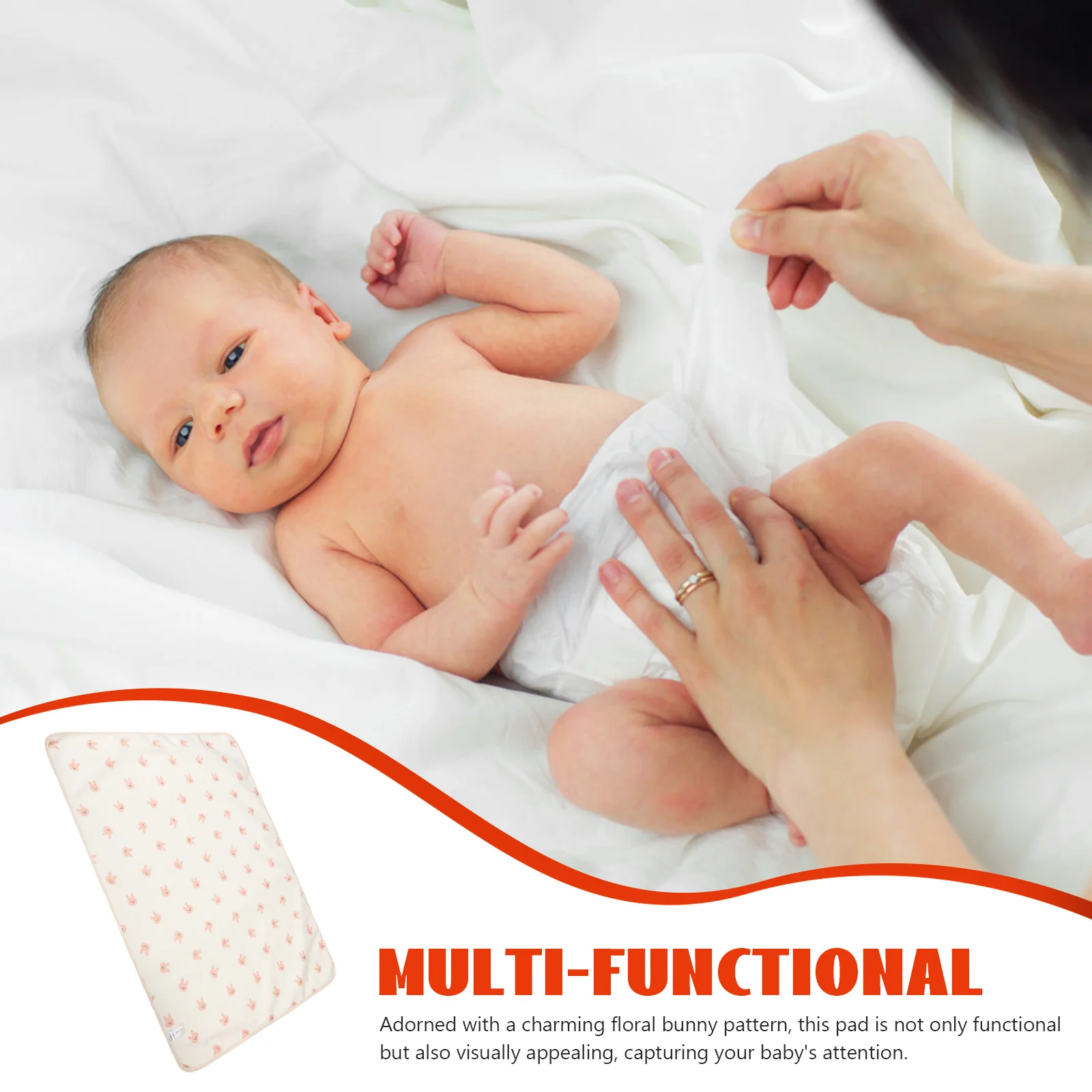 مقاوم للماء وسادة سرير بيبي قابل للغسل التجعيد النسيج حفاضات سجادة لتغيير الحفاض للرضع الصغار المحمولة السفر سرير فراش #5