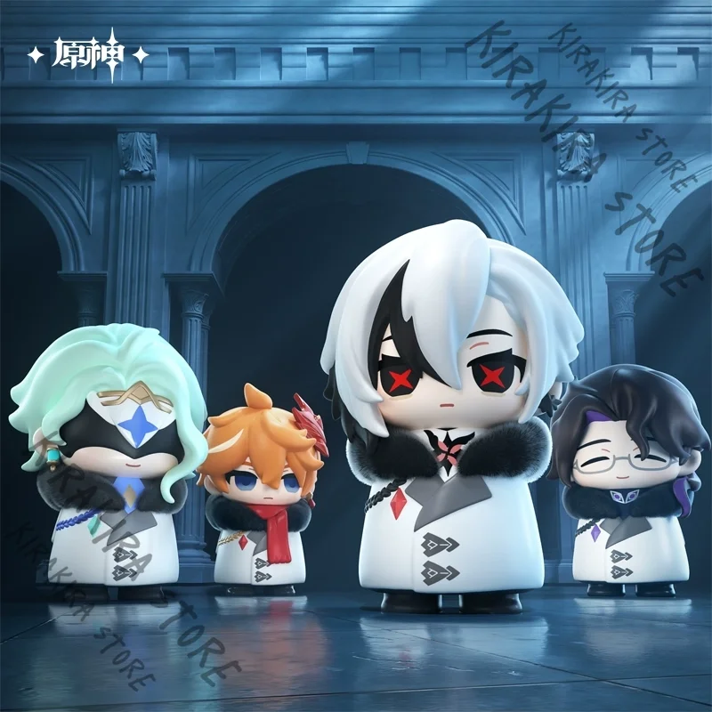 Genshin Impact Fatui Series, официальная подлинная версия Q, гаражные комплекты, фигурка для косплея, орнамент, модель, комплект Arlecchino Tartaglia