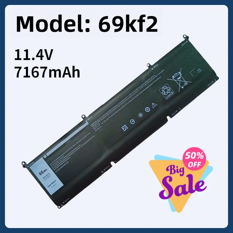 For Dell 69KF2 XPS15 9500 P91F 8FCTC M15 M17 R3/R4 Laptop Battery