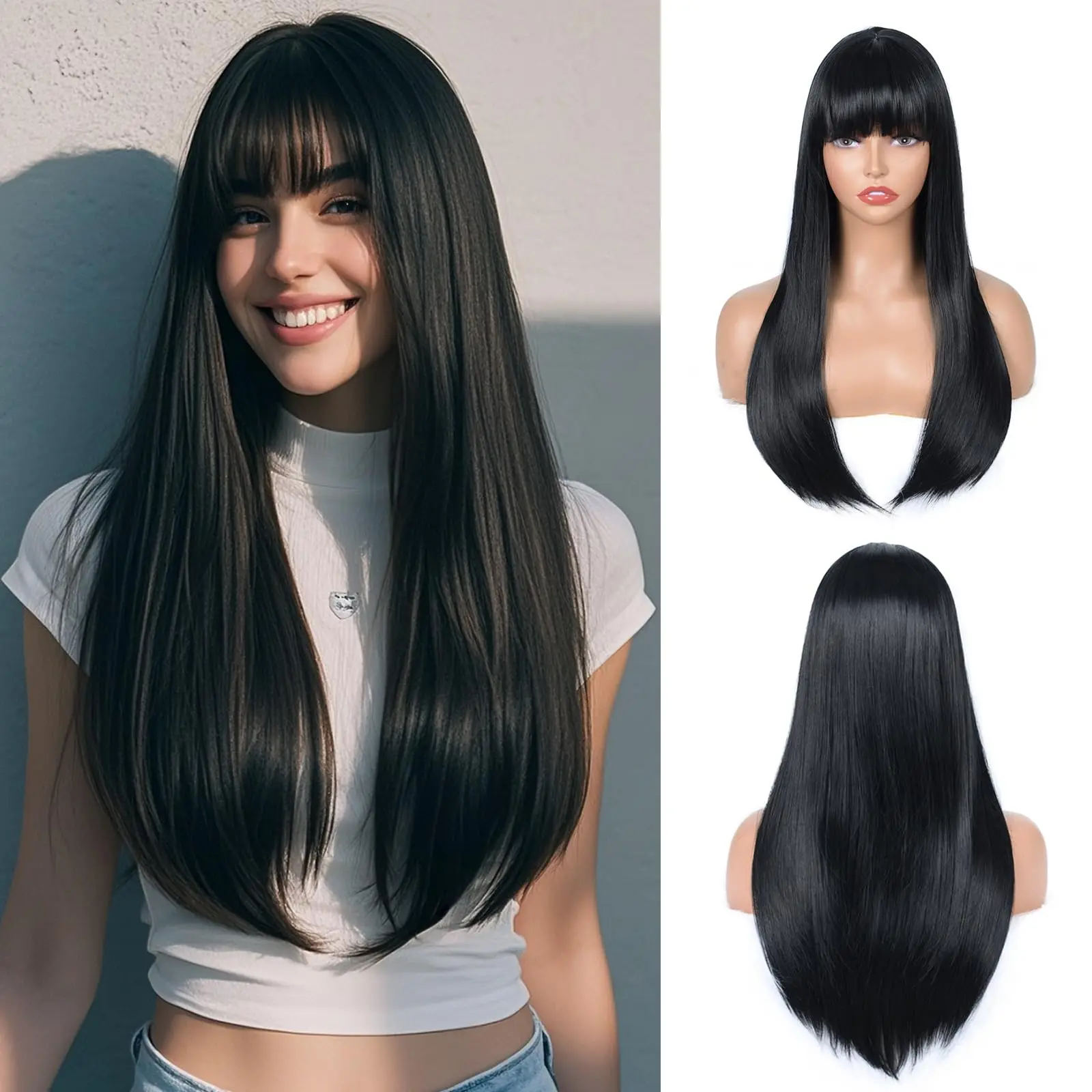 Hellgoldene synthetische Perücke mit großen Wellen für Halloween-Party, Cosplay-Perücke, Alltagsperücke, Hochtemperatur-Haar-Seidenperücken-Set – Detail 13