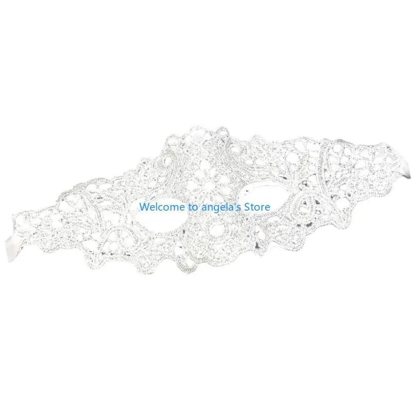 قناع وجه X4YC عصري من الدانتيل الأسود بتصميم مسامي للمناسبات الخاصة، ملابس مريحة ومرنة