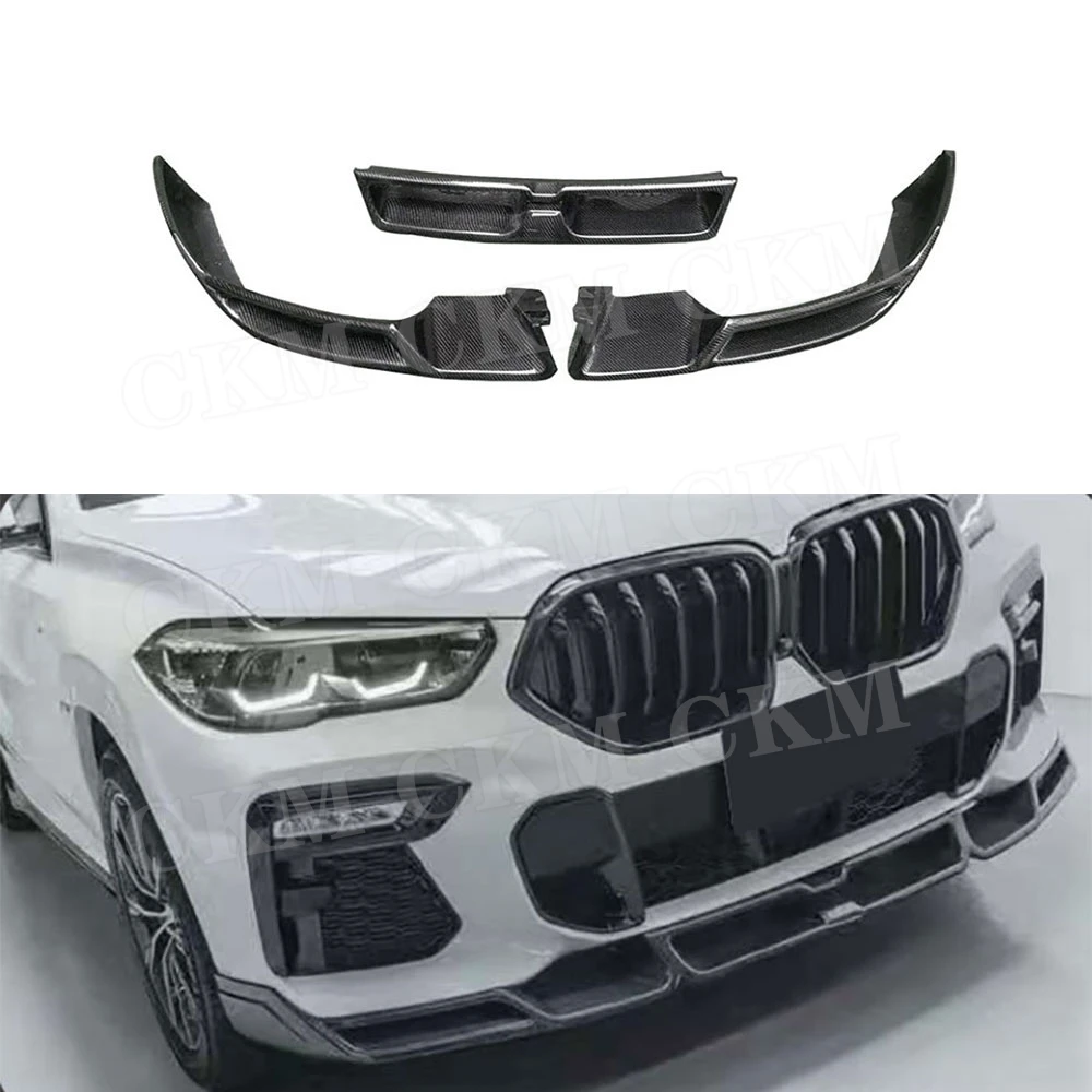 

Carbon Fiber Front Bumper Lip Spoiler Chin FRP Car Styling Body Kits Accessories for BMW F96 X6M 2019 2020 2021 2022