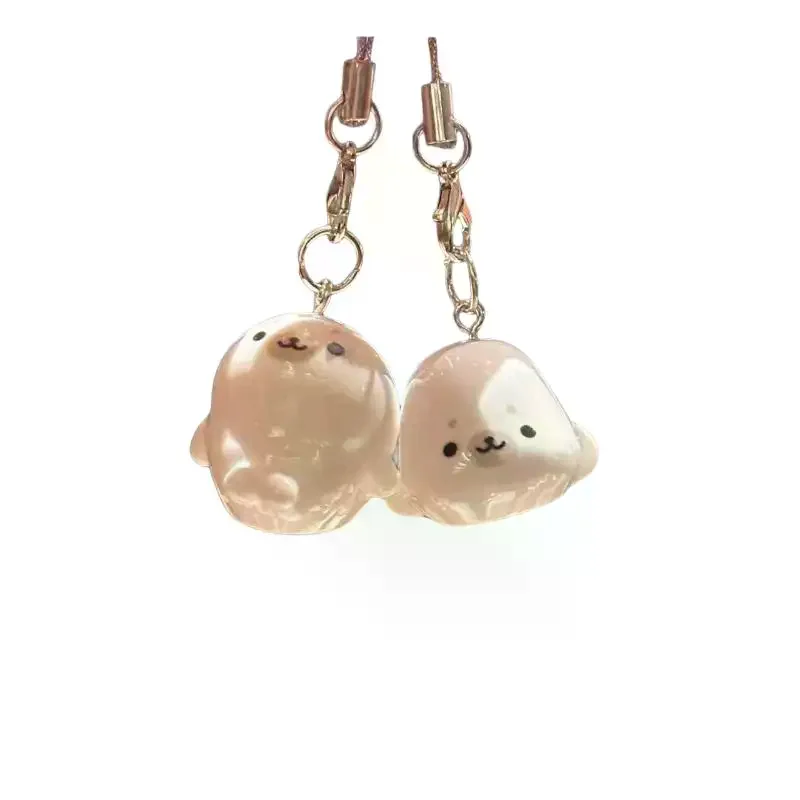 Cute Cartoon Seal Keychain For Resin Bag Charm: 1/2/4Pcs Phone Lanyard Couples Backpack Kawaii Gift