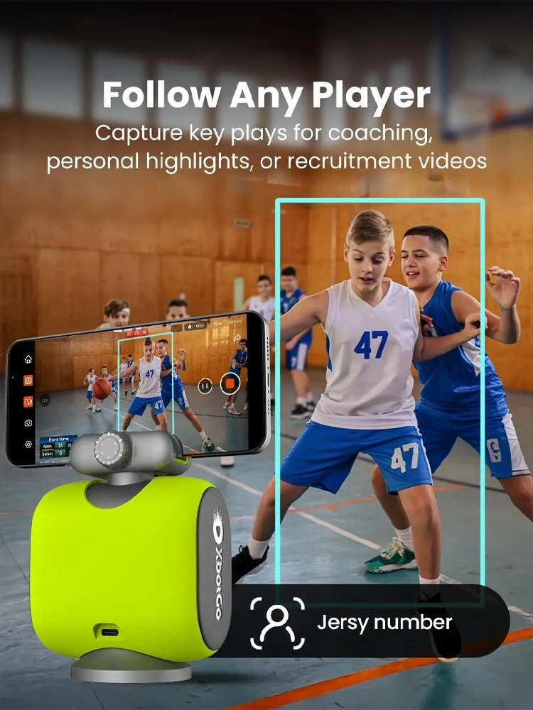 XbotGo Chameleon AI Auto Sport Actiecamera - 4K 60FPS Voetbalcamera en Basketbal Trackingcamera voor teamsporten - afbeelding 2