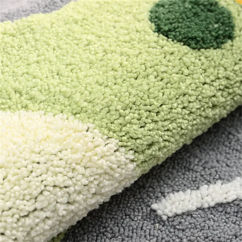 

Home Super Soft Bathroom Fiber Mat Non-slip Flocking Frog Rug Bear Decoration Doormat Door Absorbent And