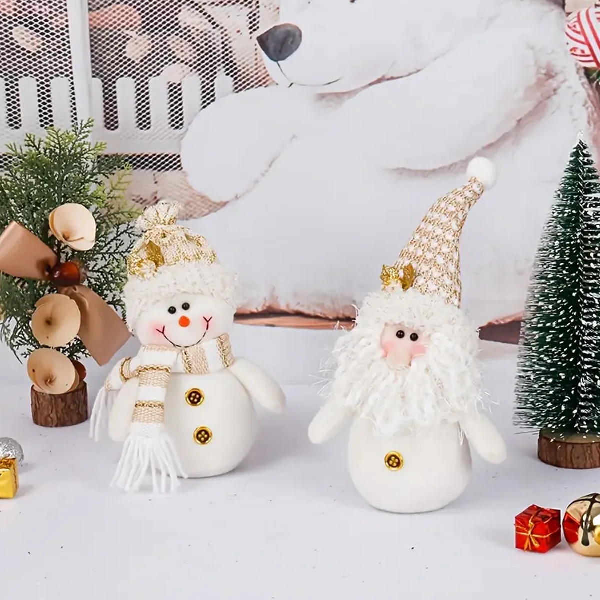 Christmas Snowman Gnome Desktop Ornament for Home Table Indoor Decor Suitable for Christmas Birthday Party Winter Gift Ornament