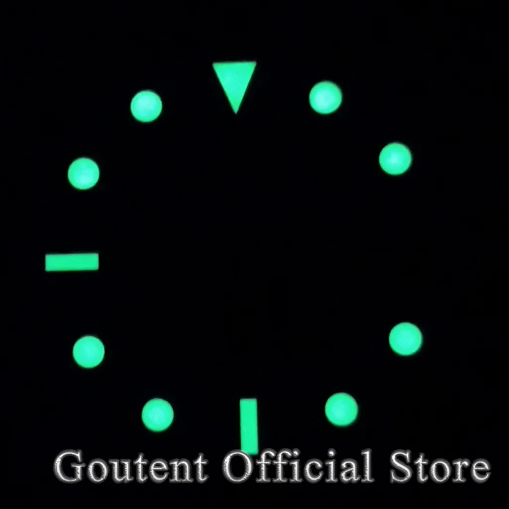 Goutent 29mm Blue Sterile Watch Dial Green Luminous Fit NH35 NH36 Automatic Movement Watch Accessories