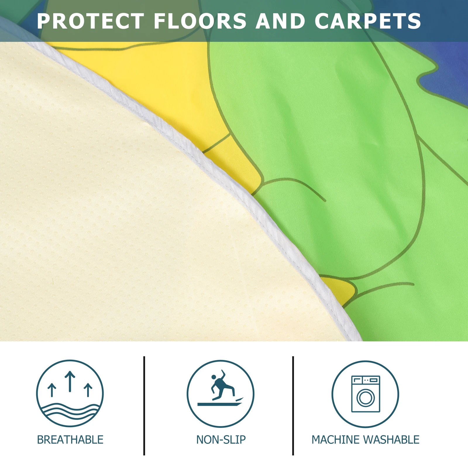

Kids Play Polyester Playhouse Pad Large Size Floor Protector Mat Cartoon Nonslip Baby Room Rug Nursery Kids Rug Under
