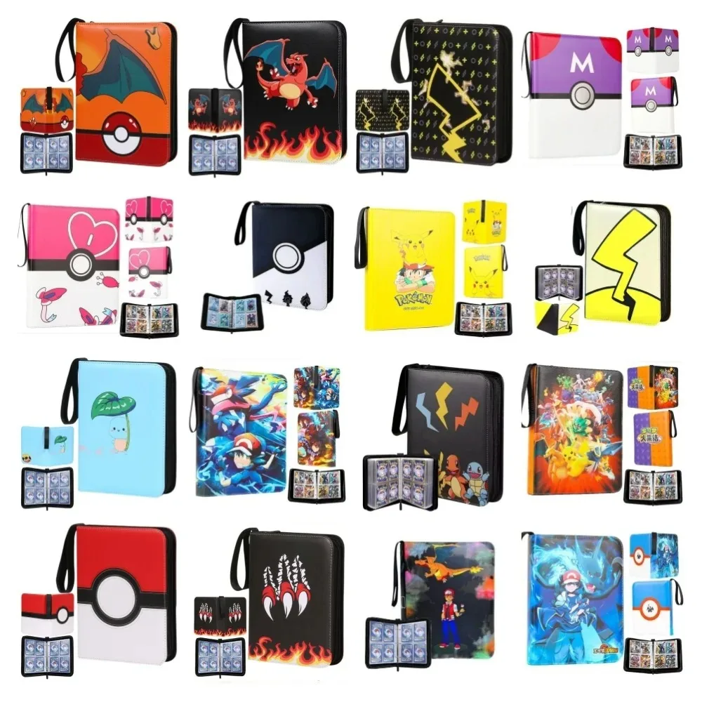 400 Pocket Monster Card Album Picchu Card Clip Anime Album Classic Portable Storage Card Book Pocket Monster Children\'s