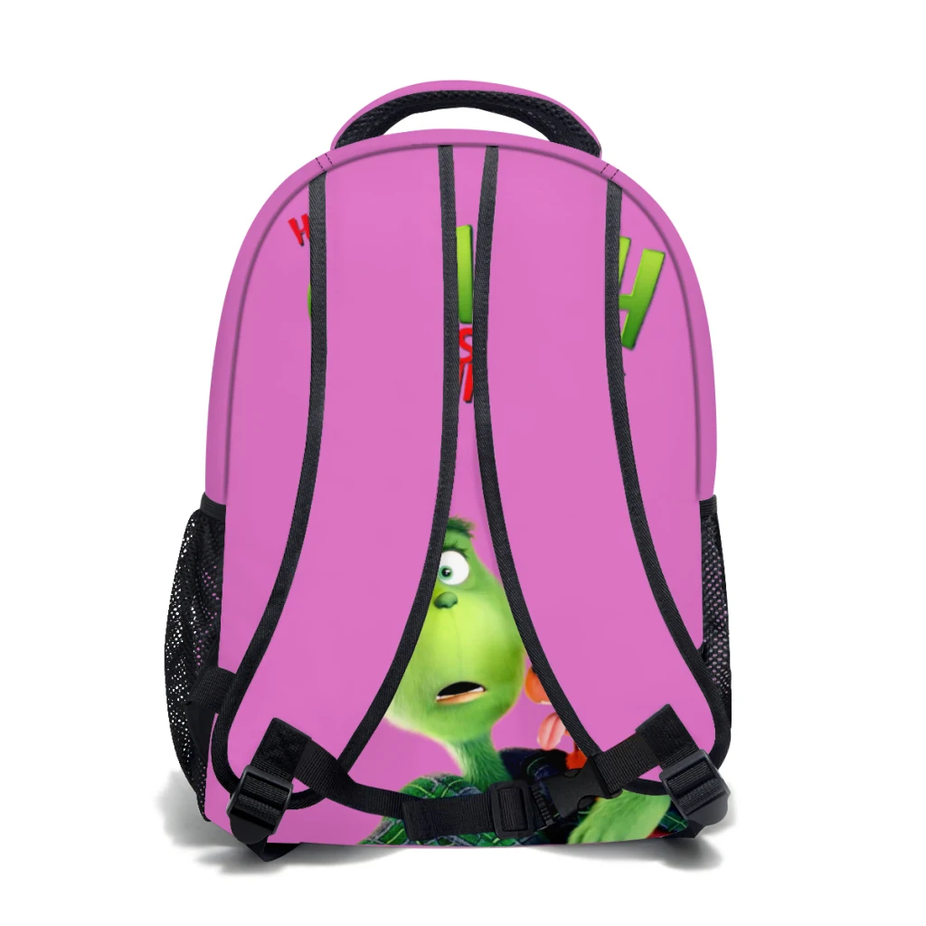 Cartoon-G-Grinchh-Kids New Female Fashion High Waterproof College Backpack Laptop Travel Book Bag 17inch