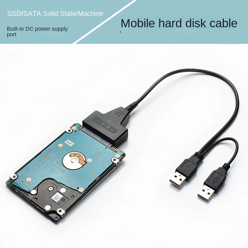 Cabo SATA para Laptop SSD 2.5 Polegada Desktop HDD Disco Rígido Externo Adaptador USB 3.0 Com Porta de Alimentação para Mac OS, para Windwos