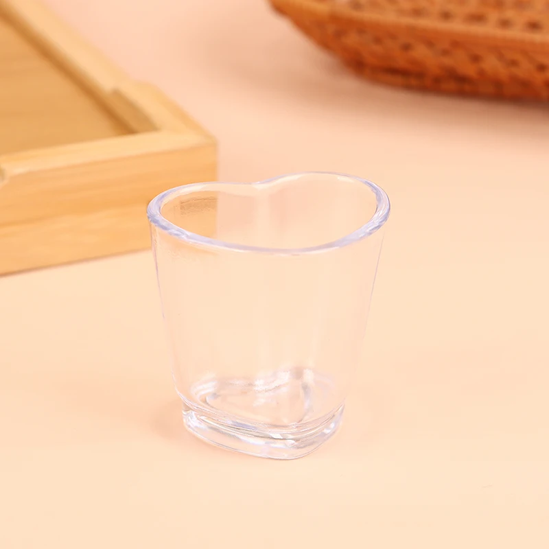 Tasse à bière en forme de cœur, verre à vin en plastique, mini tasse à whisky pour fête, ustensiles de bar, cuisine, salle à manger, bar, décoration de jardin à la maison, 1PC