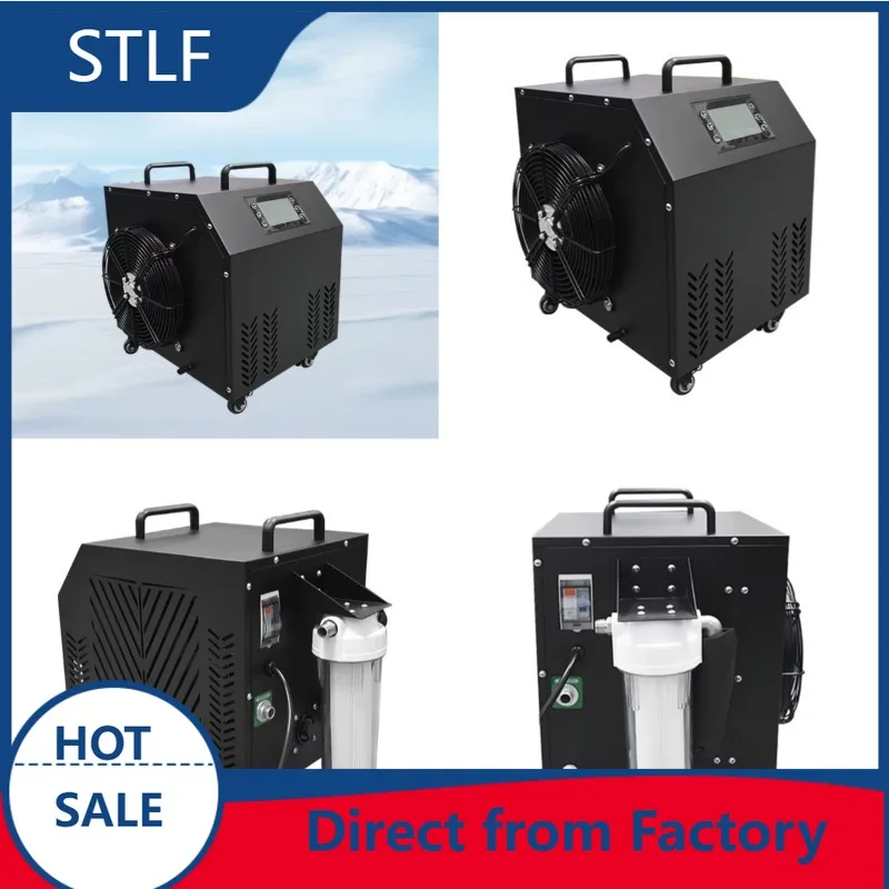 STLF Water Cooler Portable Cold Plunge Ice Bath Chiller with Wooden Case for Adult Sports Recovery