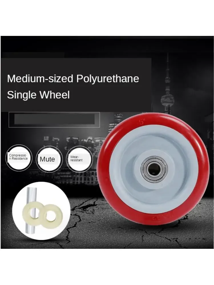 Imagem -03 - Rodízio Universal de Poliuretano com Lâmpadas Rodinha Silenciosa Única Resistente ao Desgaste