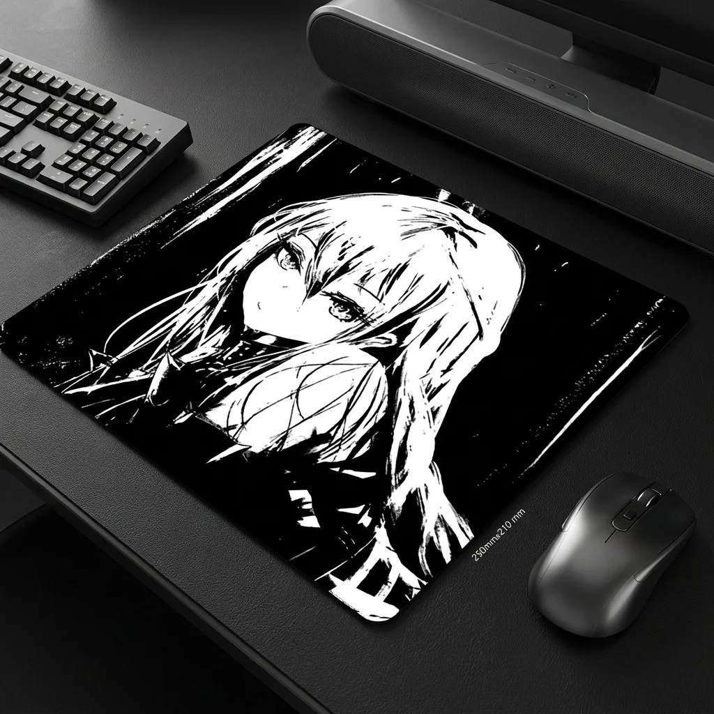 Black White Girl Abstract Art Mouse Pad Esports Office Keyboard Mat  Computer Mouse Pads Carpet Desk Interior Office Accessories