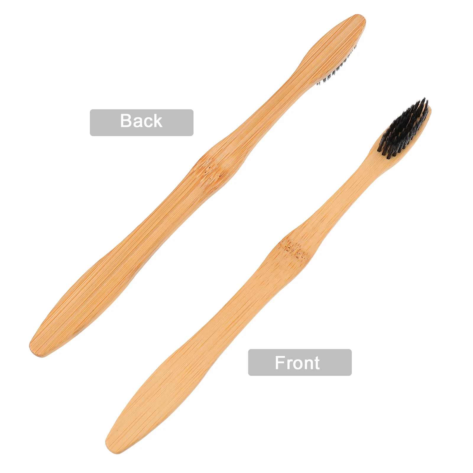 20 قطعة فرشاة أسنان بمقبض من الخيزران صديقة للبيئة قابلة للتحلل فرشاة سفر محمولة خفيفة الوزن قابلة لإعادة الاستخدام فرشاة أسنان خشبية #2