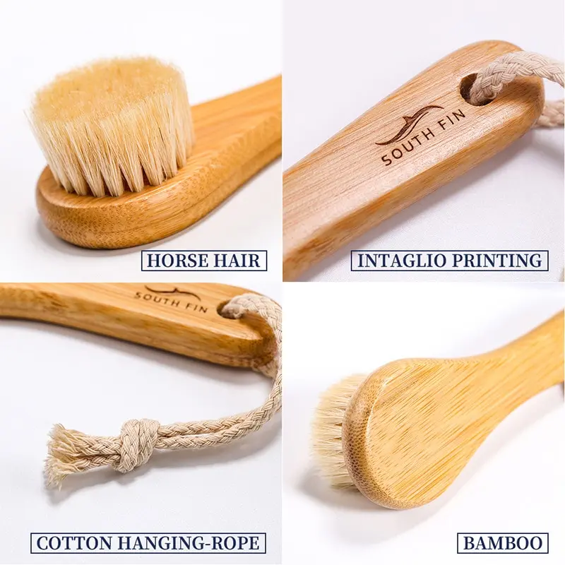 1PC Exfoliating Brush Facial Cleansing Brush Bamboo Hair Facial Cleansing Massage Face Care Brush Deep Pore Cleansing