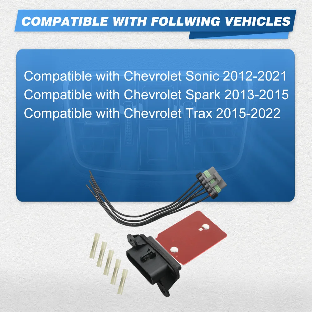 

5-контактный резистор двигателя вентилятора отопителя HVAC, жгут проводов для Chevrolet Sonic Spark Trax 5018066, 94560526, 99595 кВт, 1712809
